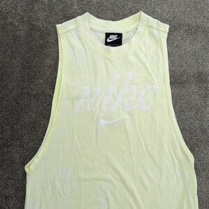 NIKE activewear muscle tea tunic yellow and white size XS